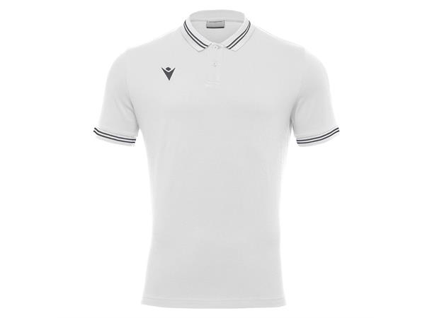 Yukar Polo HVIT/GRÅ XL Sporty poloskjorte i bomull 