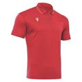 Draco Hero Polo RED/WHT XL Poloskjorte i elastisk stoff