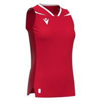 Lily Eco Sleeveless Shirt RED/WHT S Teknisk kamp og treningsdrakt - Dame