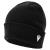 Zima Beanie BLK JR Ribbestrikket lue med oppkant 